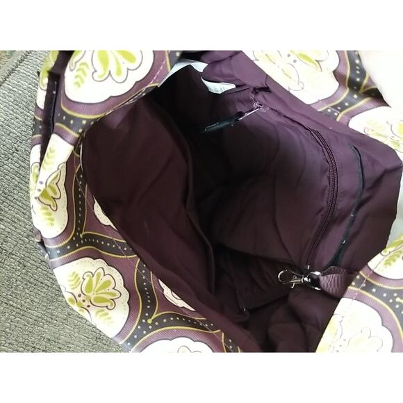 Petunia Pickle Bottom Backpack Shoulder Diaper Bag Brown Light Yellow Green - Picture 13 of 14